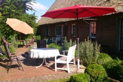 Terrasse der Ferienwohnung